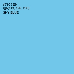 #71C7E9 - Sky Blue Color Image