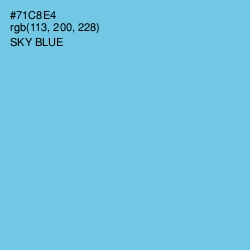 #71C8E4 - Sky Blue Color Image