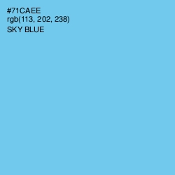 #71CAEE - Sky Blue Color Image