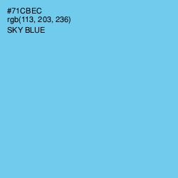 #71CBEC - Sky Blue Color Image