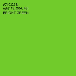 #71CC2B - Bright Green Color Image
