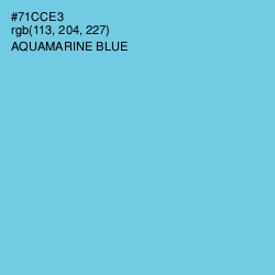#71CCE3 - Aquamarine Blue Color Image