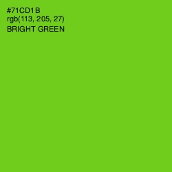 #71CD1B - Bright Green Color Image