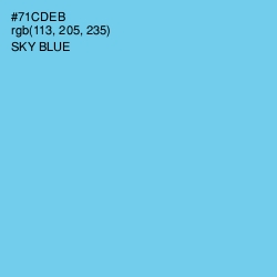 #71CDEB - Sky Blue Color Image