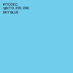 #71CDEC - Sky Blue Color Image