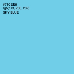 #71CEE8 - Sky Blue Color Image
