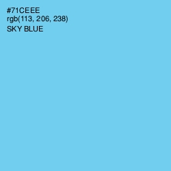 #71CEEE - Sky Blue Color Image