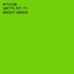 #71CF0B - Bright Green Color Image