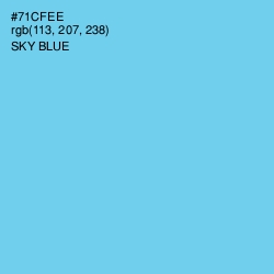 #71CFEE - Sky Blue Color Image