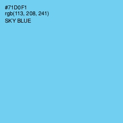 #71D0F1 - Sky Blue Color Image
