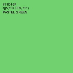 #71D16F - Pastel Green Color Image
