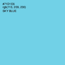 #71D1E6 - Sky Blue Color Image