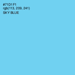 #71D1F1 - Sky Blue Color Image