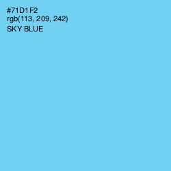 #71D1F2 - Sky Blue Color Image