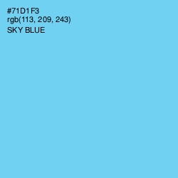 #71D1F3 - Sky Blue Color Image