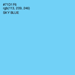 #71D1F6 - Sky Blue Color Image