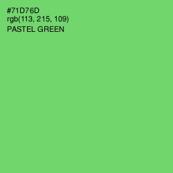 #71D76D - Pastel Green Color Image