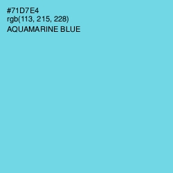 #71D7E4 - Aquamarine Blue Color Image