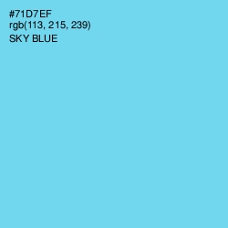 #71D7EF - Sky Blue Color Image