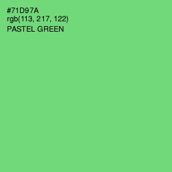 #71D97A - Pastel Green Color Image