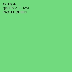 #71D97E - Pastel Green Color Image