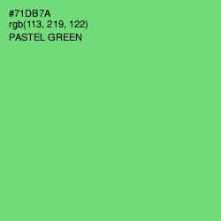 #71DB7A - Pastel Green Color Image