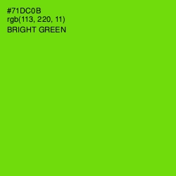 #71DC0B - Bright Green Color Image