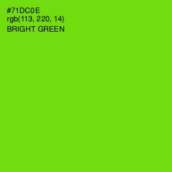 #71DC0E - Bright Green Color Image