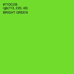 #71DC2B - Bright Green Color Image