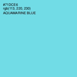 #71DCE6 - Aquamarine Blue Color Image