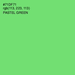 #71DF71 - Pastel Green Color Image