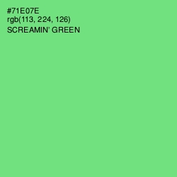 #71E07E - Screamin' Green Color Image