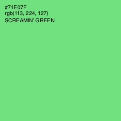 #71E07F - Screamin' Green Color Image