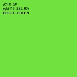 #71E13F - Bright Green Color Image