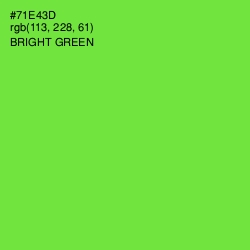 #71E43D - Bright Green Color Image