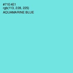 #71E4E1 - Aquamarine Blue Color Image