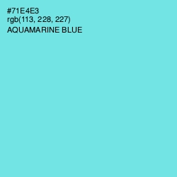 #71E4E3 - Aquamarine Blue Color Image