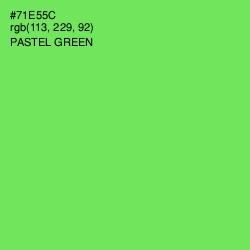 #71E55C - Pastel Green Color Image