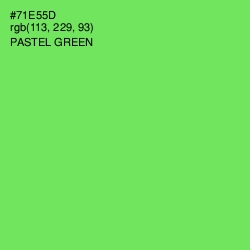 #71E55D - Pastel Green Color Image