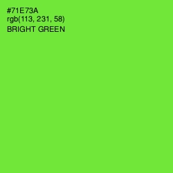 #71E73A - Bright Green Color Image