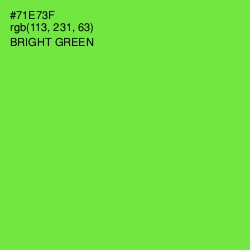 #71E73F - Bright Green Color Image