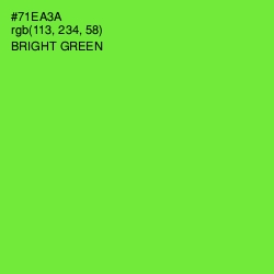 #71EA3A - Bright Green Color Image