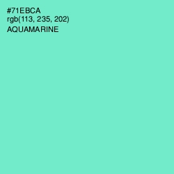 #71EBCA - Aquamarine Color Image