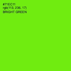 #71EC11 - Bright Green Color Image