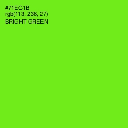 #71EC1B - Bright Green Color Image