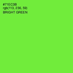 #71EC3B - Bright Green Color Image