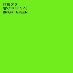 #71ED1D - Bright Green Color Image