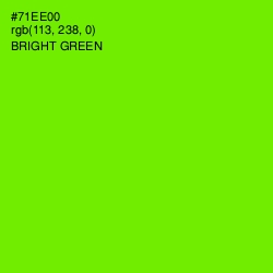 #71EE00 - Bright Green Color Image
