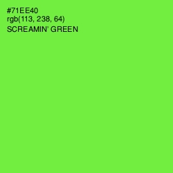 #71EE40 - Screamin' Green Color Image