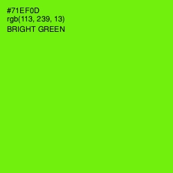 #71EF0D - Bright Green Color Image